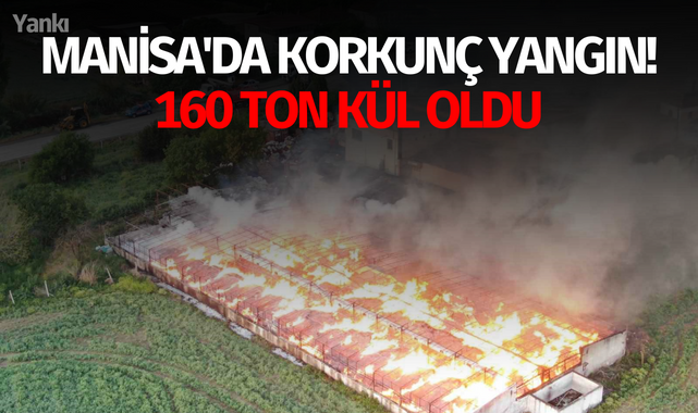 Manisa'da korkunç yangın! 160 ton kül oldu