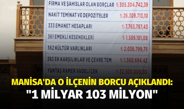 Manisa'da o ilçenin borcu açıklandı: "1 milyar 103 milyon"
