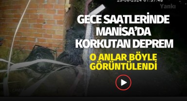 Manisa'da 4,8 büyüklüğünde deprem! Böyle görüntülendi