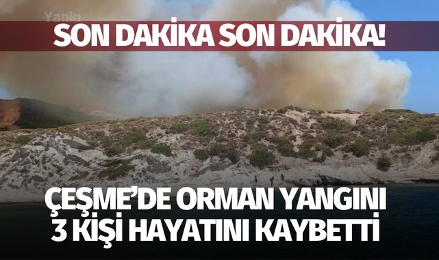 Çeşme ilçesinde ormanlık alanda çıkan yangında 3 kişi öldü