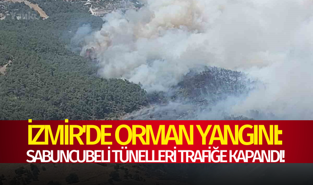 İzmir'de orman yangını: Sabuncubeli Tünelleri trafiğe kapandı!