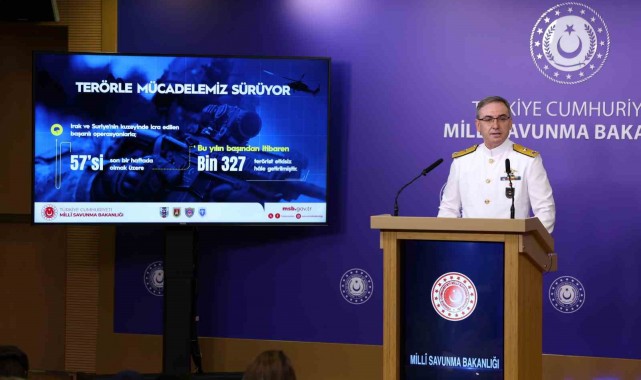 MSB: "57'si son bir haftada olmak üzere bu yılın başından itibaren bin 327 terörist etkisiz hâle getirilmiştir"