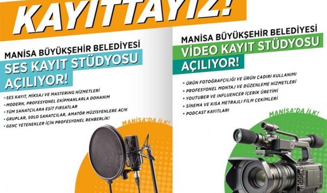Manisa Büyükşehir'den ücretsiz video ve ses kayıt stüdyosu desteği