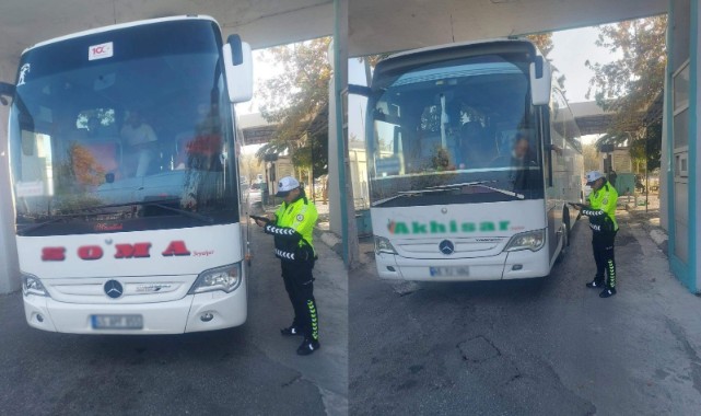 Manisa'da Otobüslerde Emniyet Kemeri Denetimi