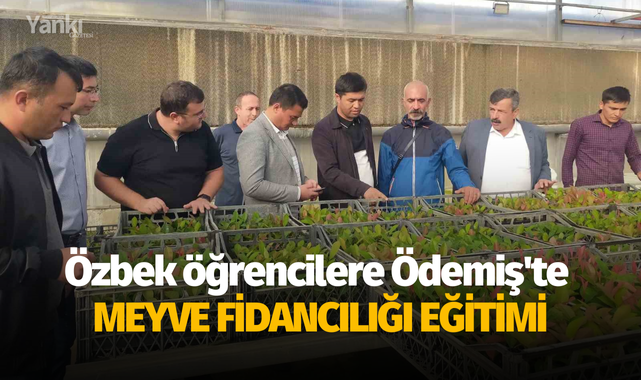 Özbek öğrencilere Ödemiş'te meyve fidancılığı eğitimi