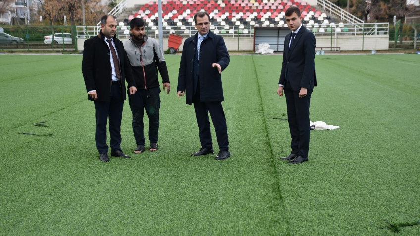 Salihli Kaymakamı Güldoğan, çalışmaları yerinde inceledi