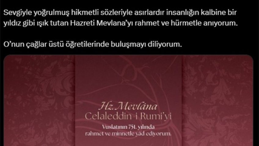 Emine Erdoğan’dan Şeb-i Arus paylaşımı