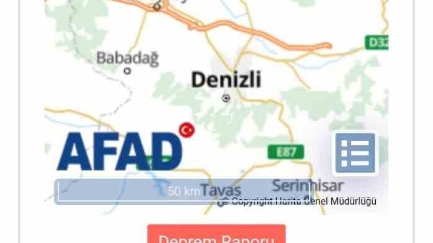 Denizli'de korkutan deprem