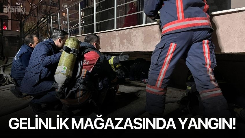 Gelinlik Mağazasında Yangın! Mahsur kalan 2 kişi kurtarıldı