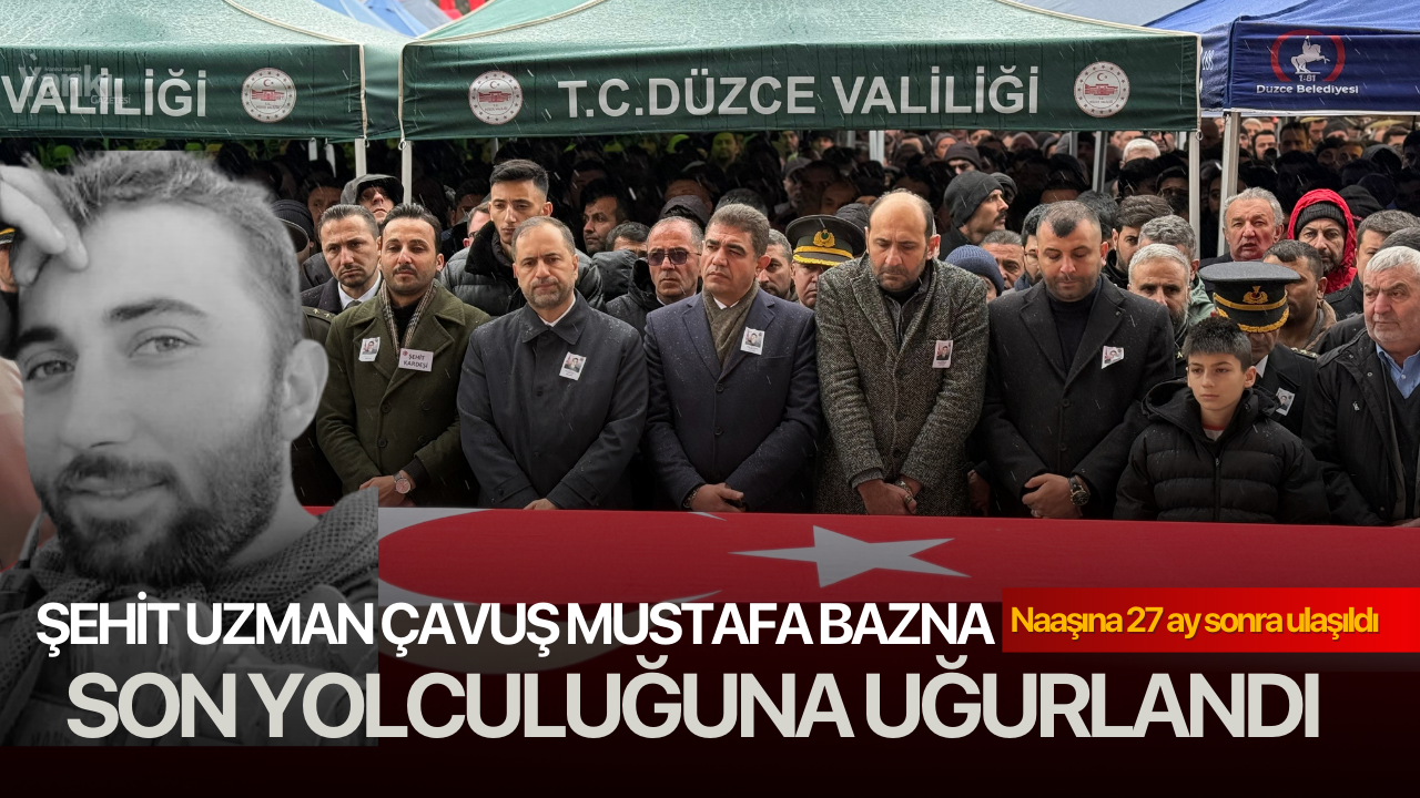 Şehit Uzman Çavuş Mustafa Bazna son yolculuğuna uğurlandı