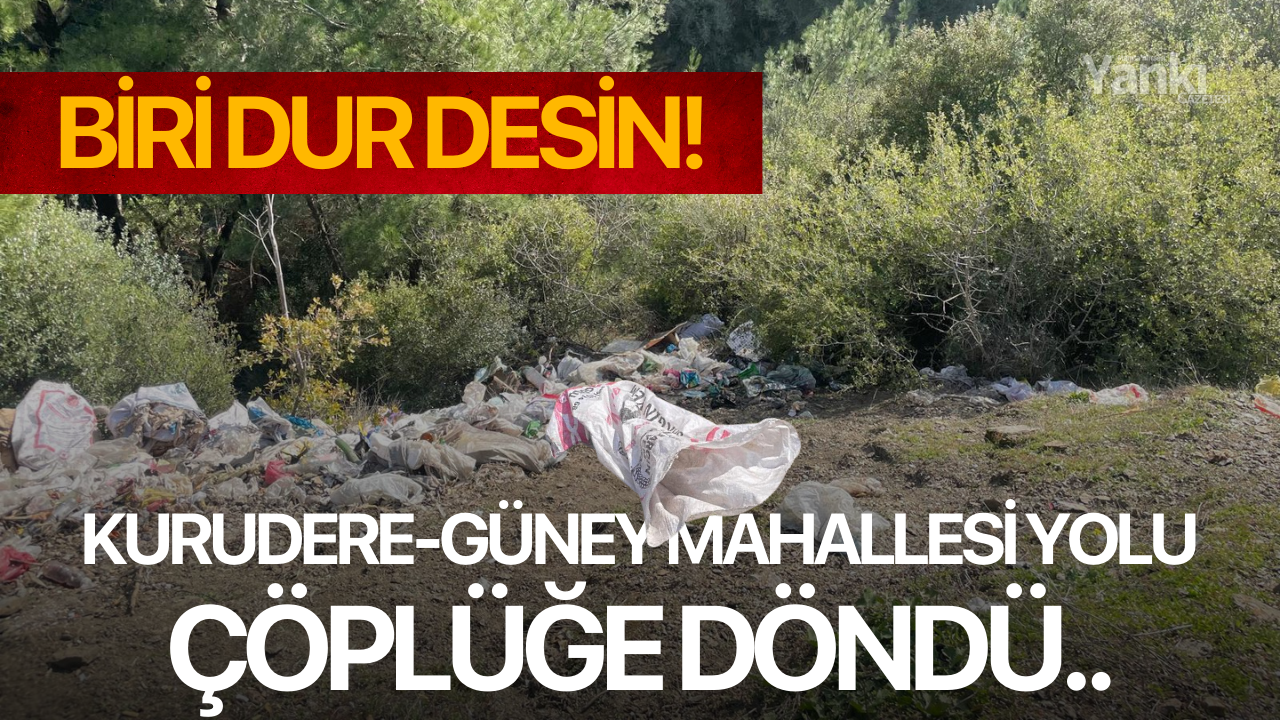 Biri dur desin! Kurudere-Güney Mahallesi yolu çöplüğe döndü