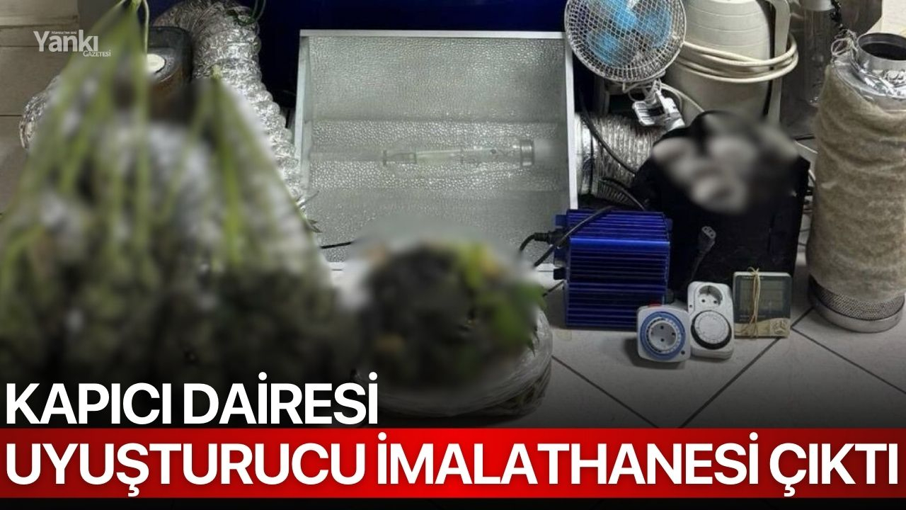 İzmir'de kapıcı dairesi uyuşturucu imalathanesi çıktı