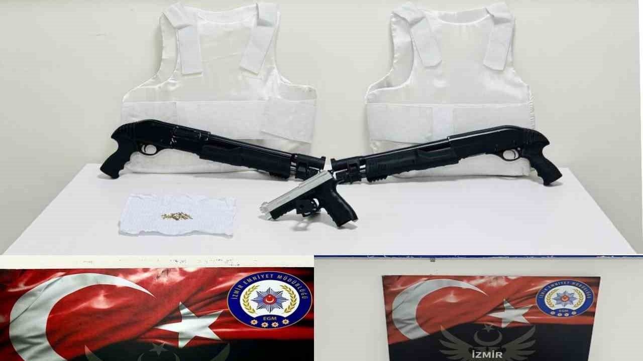 İzmir’de çok sayıda silah ele geçirildi: 5 gözaltı
