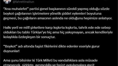 İletişim Başkanı Altun: "‘Boykot’ adı altında faşist fikirlerini dikte edenler eseriyle gurur duysunlar"