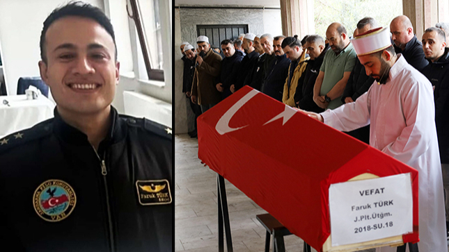 Turgutlulu Üsteğmen Türk’ün cenaze namazını imam abisi kıldırdı