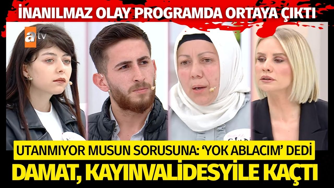 Şok olay programda ortaya çıktı! Damat, nişanlısının annesiyle kaçtı...
