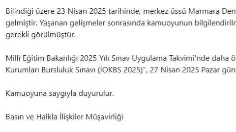 MEB açıkladı: İOKBS 2025 planlanan tarihte gerçekleşecek