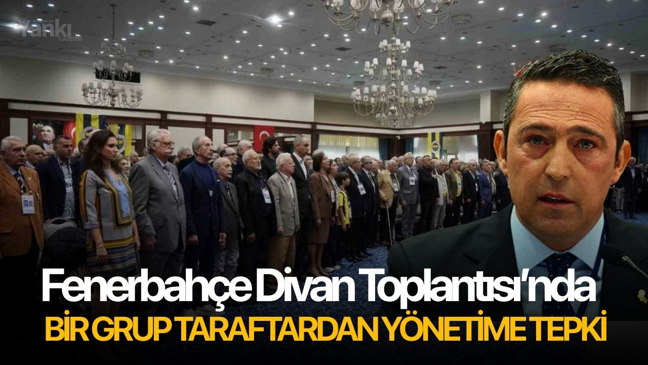 Fenerbahçe Divan Toplantısı sırasında bir grup taraftardan yönetime tepki
