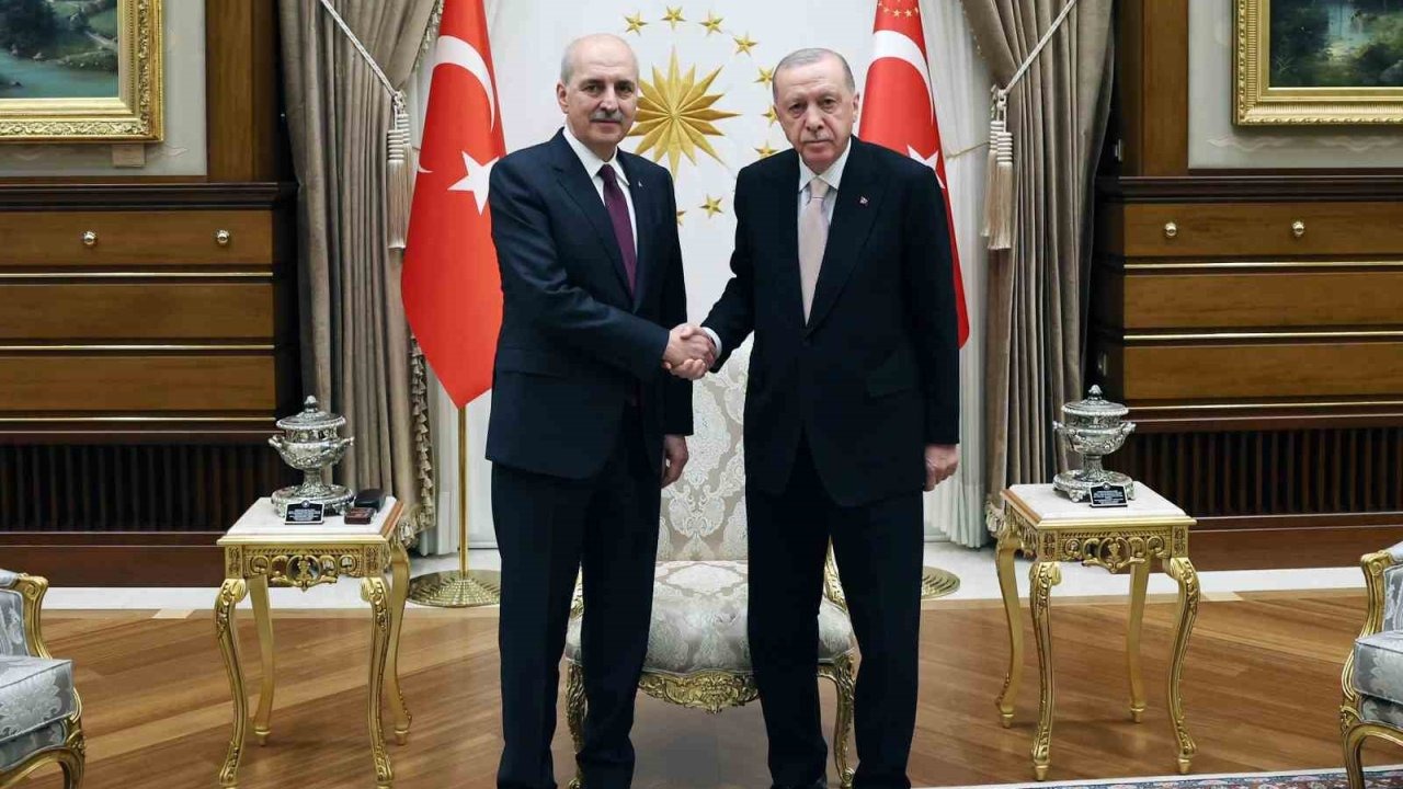 Cumhurbaşkanı Erdoğan, TBMM Başkanı Kurtulmuş’u kabul etti
