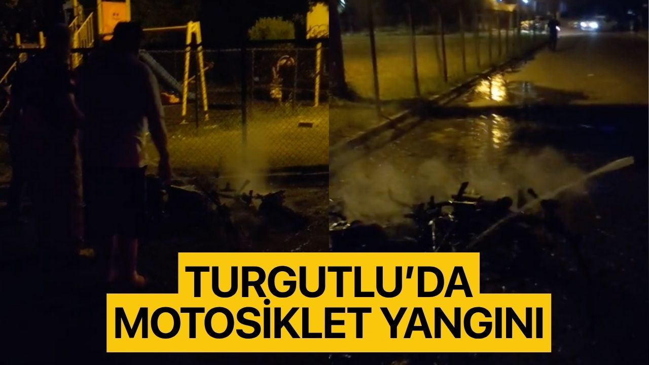 Turgutlu’da motosiklet yangını!