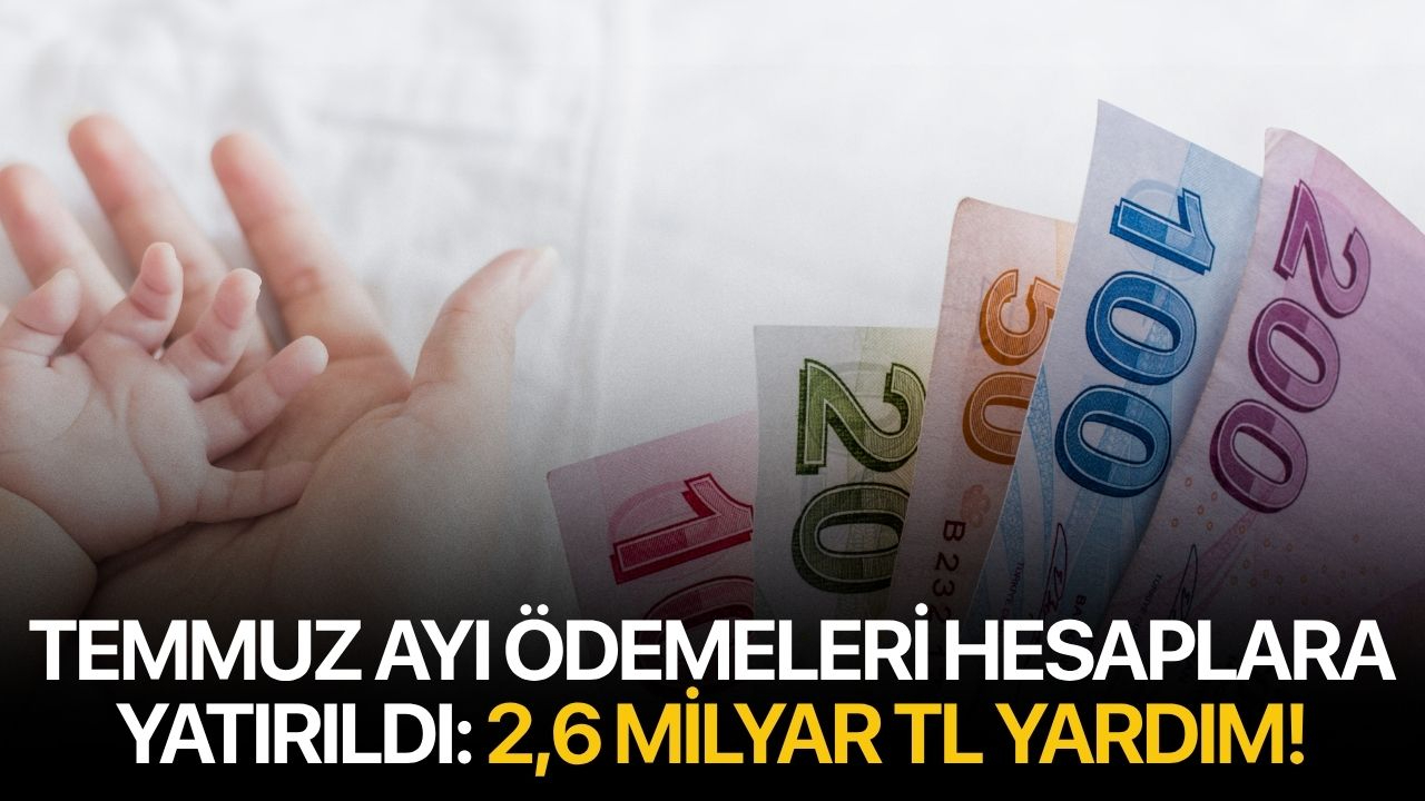 Temmuz Ayı Ödemeleri Hesaplara Yatırıldı: 2,6 Milyar TL Yardım!