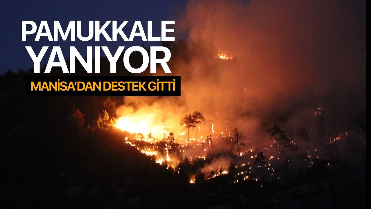 Pamukkale Yanıyor! Manisa'dan destek gitti