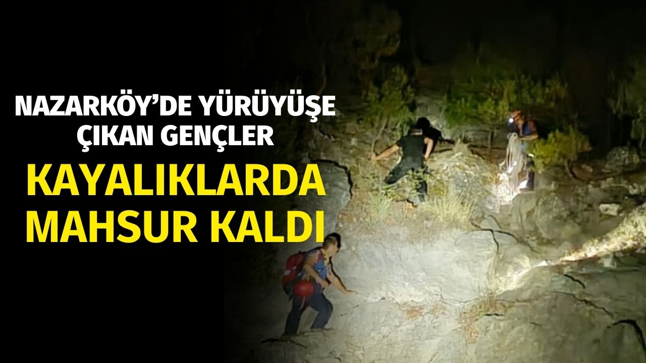 Nazarköy'de mahsur kaldılar! Böyle kurtarıldılar