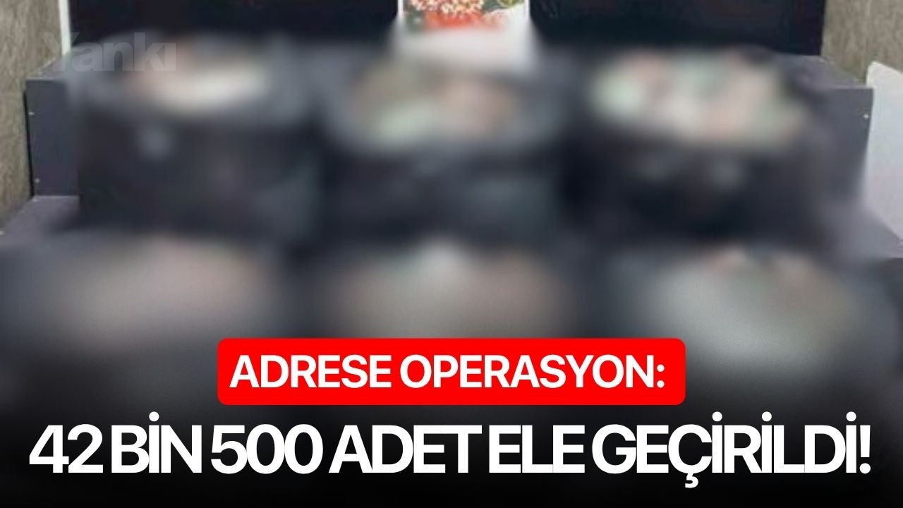 Adrese operasyon: 42 bin 500 adet ele geçirildi!