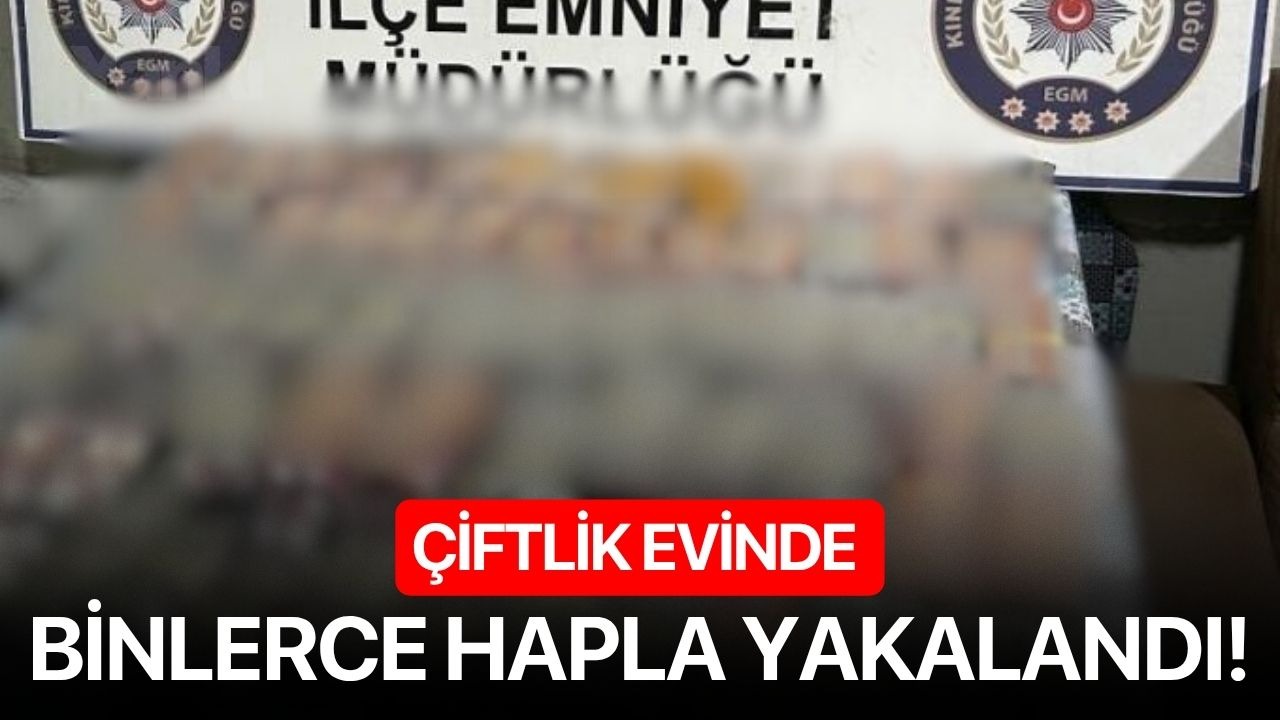 Çiftlik evinde binlerce hapla yakalandı!