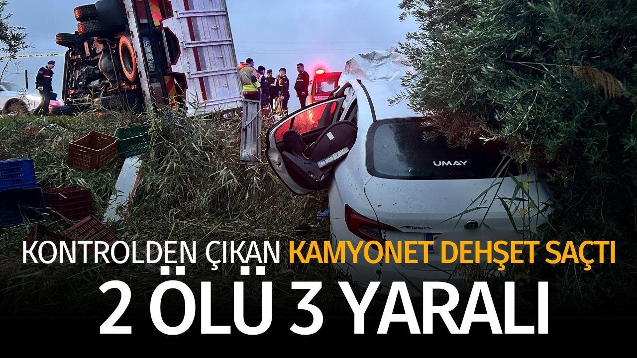 Kontrolden çıkan kamyonet dehşet saçtı: 2 ölü 3 yaralı