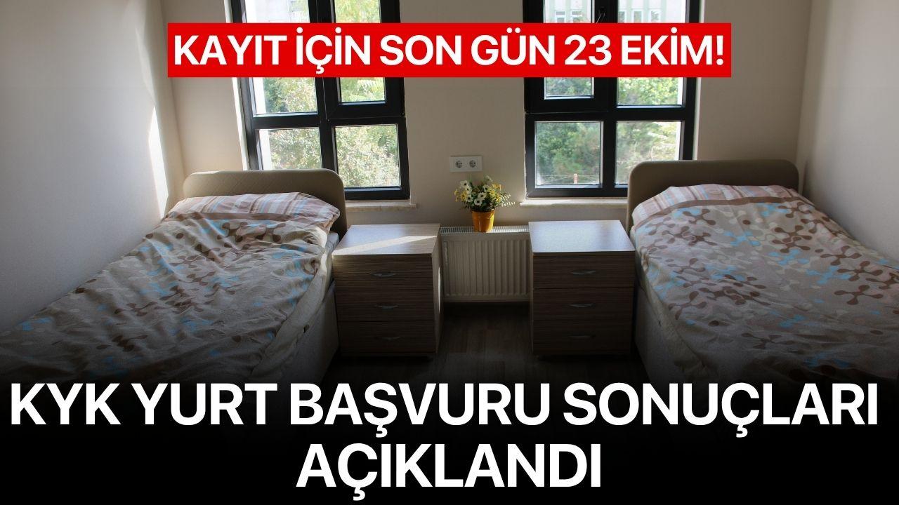 KYK Yurt Başvuru Sonuçları Açıklandı Kayıt İçin Son Gün 23 Ekim!