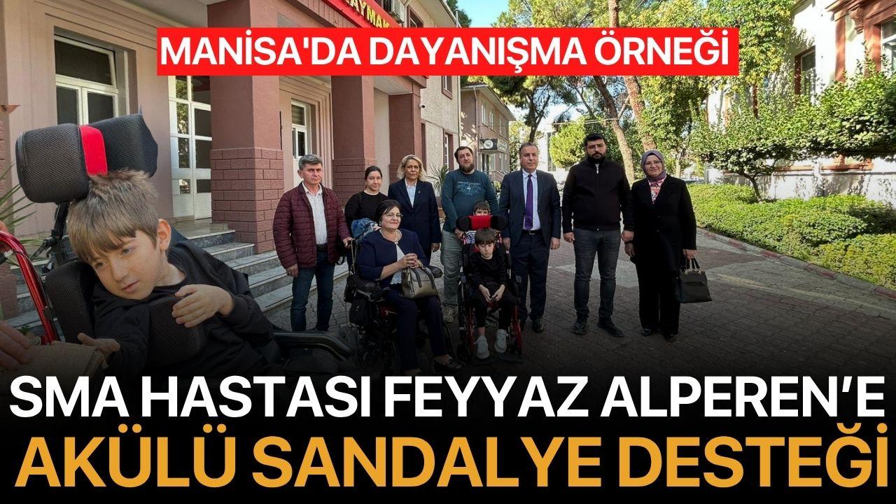 Manisa'da Dayanışma Örneği SMA Hastası Feyyaz Alperen’e Akülü Sandalye Desteği
