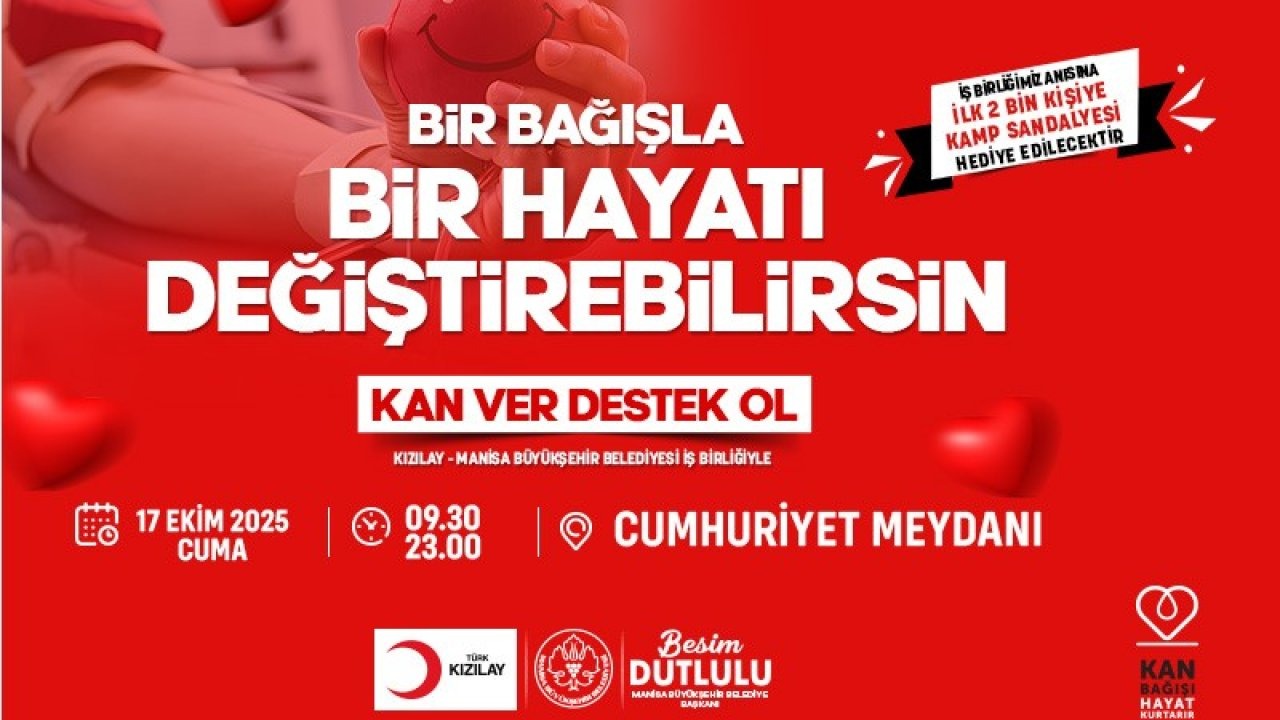 Manisa'da kan bağışında bulunanlara kamp sandalyesi hediye