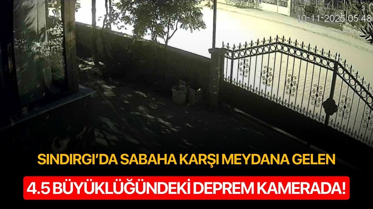 4.5 büyüklüğündeki deprem kamerada!