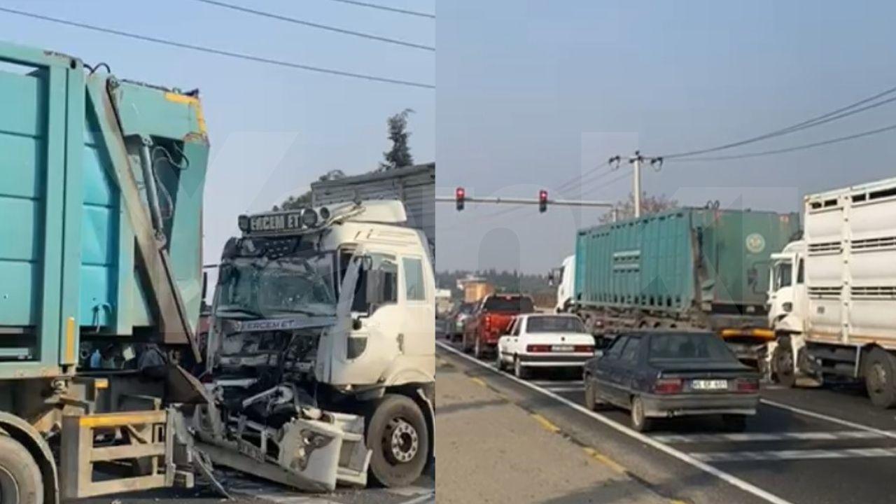 İzmir Ankara Asfaltı'nda kaza: Hayvan taşıyan kamyon TIR'a çarptı!