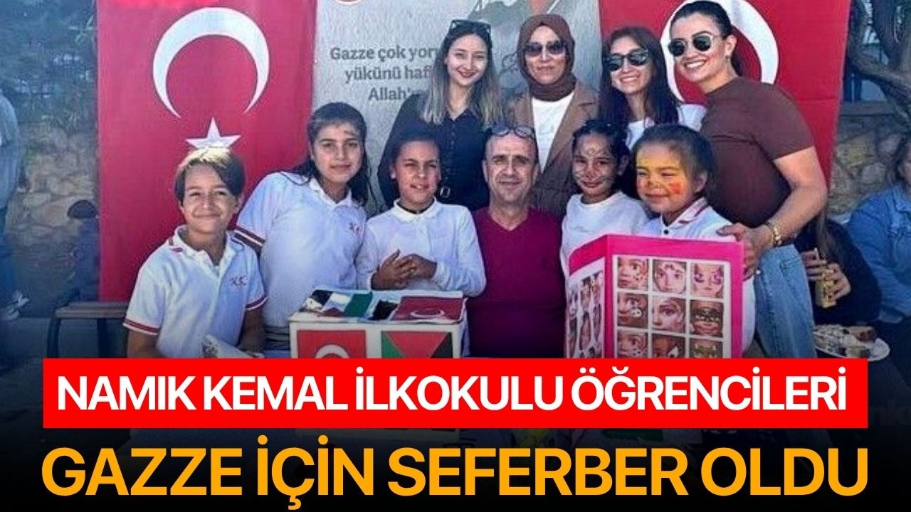 Namık Kemal İlkokulu öğrencileri Gazze için seferber oldu