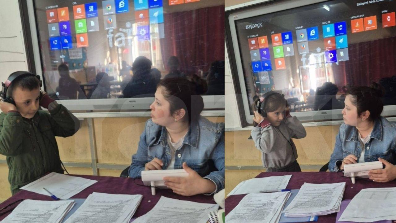 Turgutlu'da ilkokul öğrencilerine işitme-tarama testi