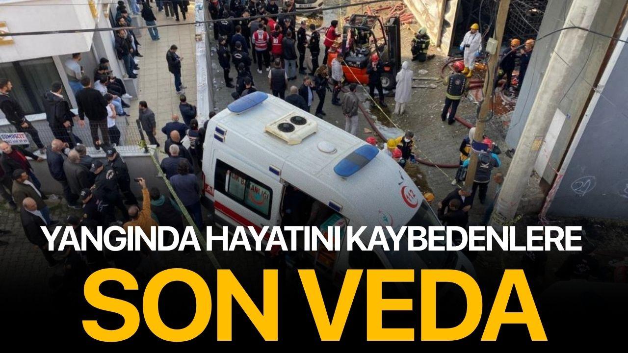 Yangında hayatını kaybedenlere son veda