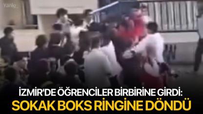 İzmir'de öğrenciler birbirine girdi: Sokak boks ringine döndü