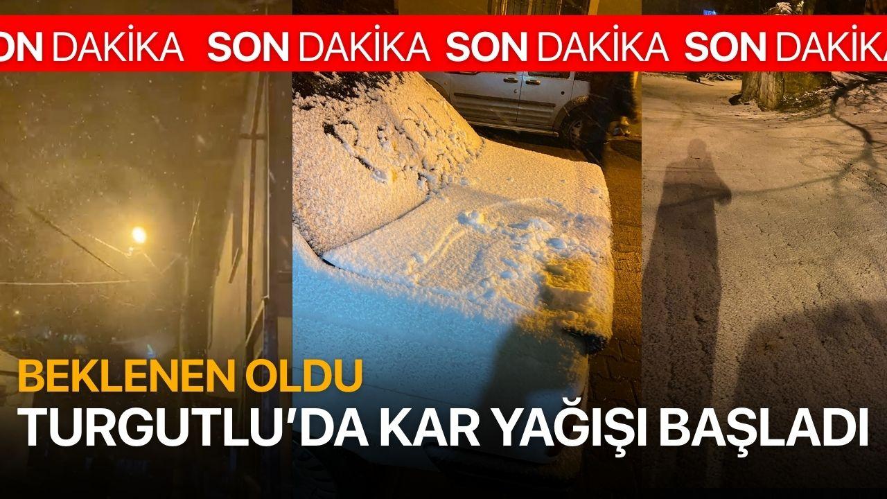 Turgutlu’nun Kırsal Mahallelerinde Kar Yağışı Başladı