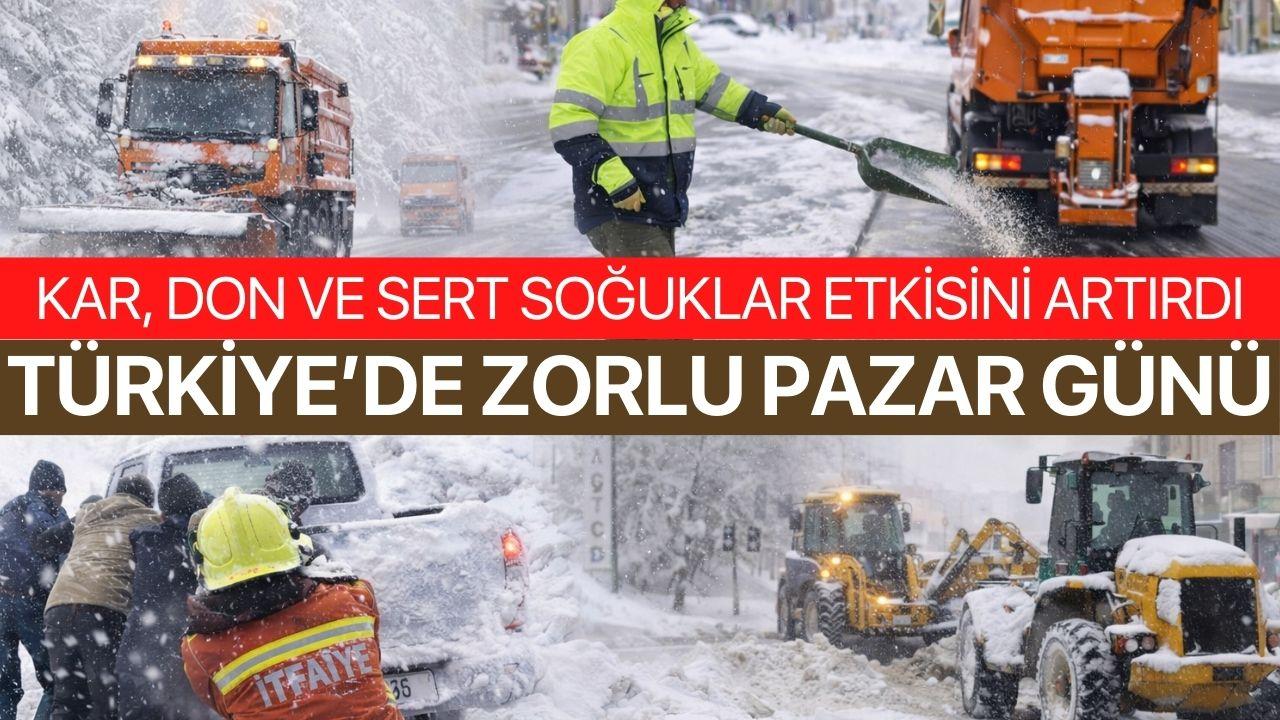 Kar, Don ve Sert Soğuklar Etkisini Artırdı: Türkiye Genelinde Zorlu Pazar Günü 1