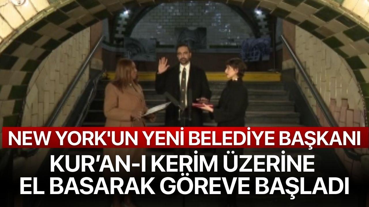 New York'un Belediye Başkanı, Kur’an-ı Kerim üzerine el basarak göreve başladı
