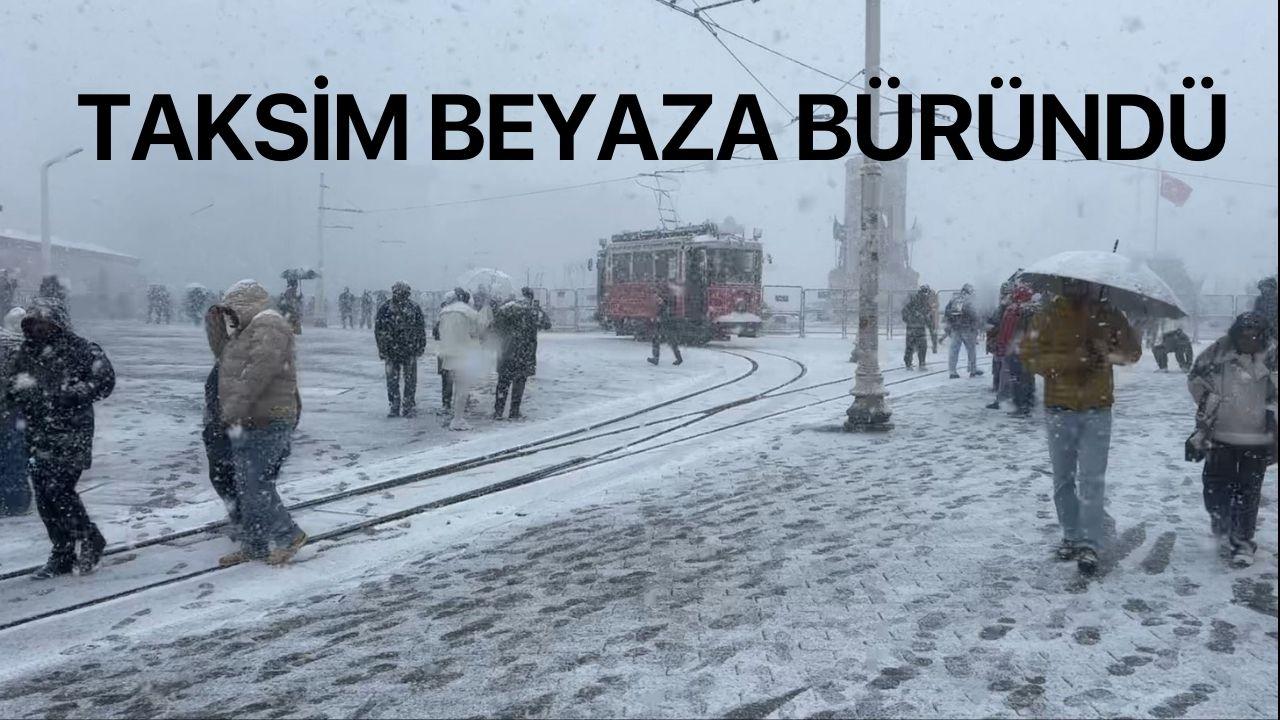 Taksim beyaza büründü