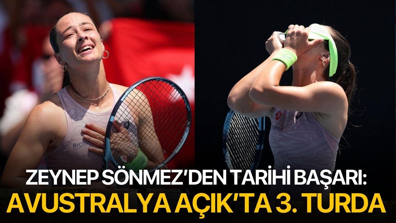 Zeynep Sönmez’den tarihi başarı: Avustralya Açık’ta 3. turda