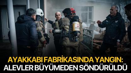 Ayakkabı Fabrikasında Yangın: Alevler Büyümeden Söndürüldü