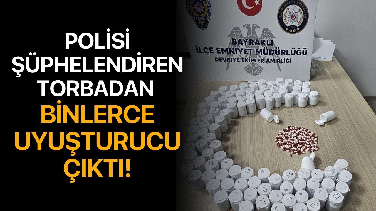 Polisi Şüphelendiren Torbadan Binlerce Uyuşturucu Çıktı!