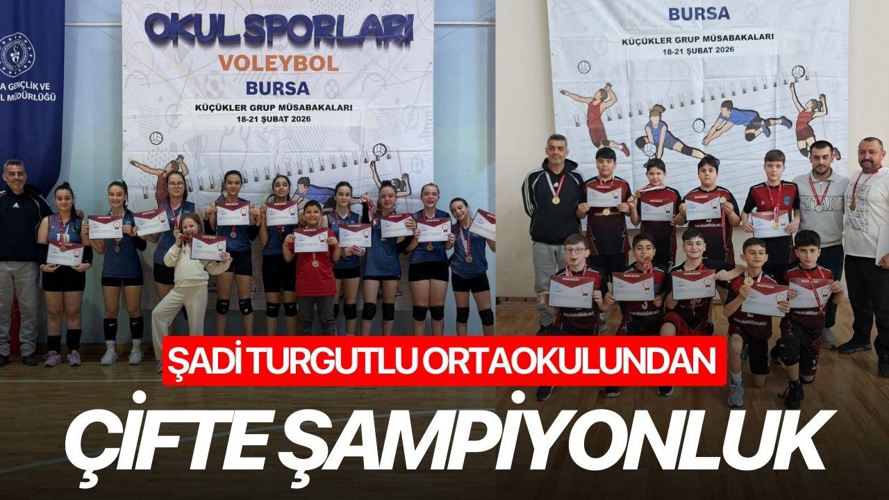 Şadi Turgutlu Ortaokulundan Çifte Şampiyonluk