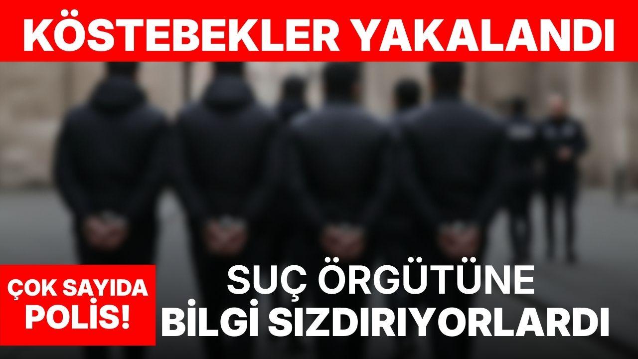 Suç örgütüne bilgi sızdırıyorlardı! Çok sayıda polis tutuklandı