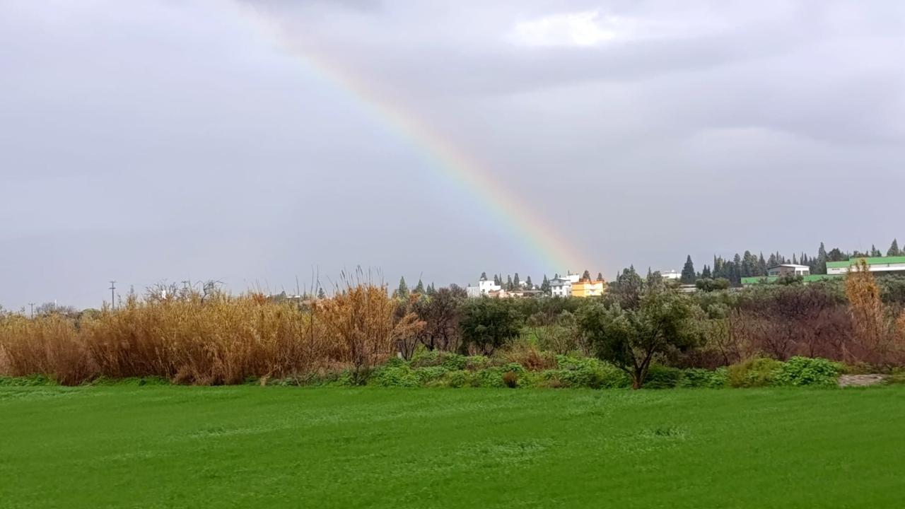 Turgutlu'da yağışların ardından açan güneş Gökkuşağını getirdi