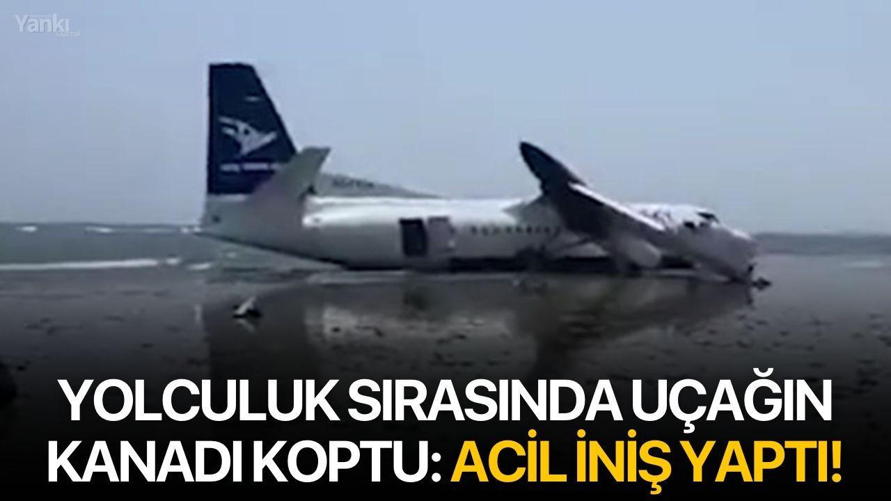 Yolculuk sırasında uçağın kanadı koptu: Acil iniş yaptı!